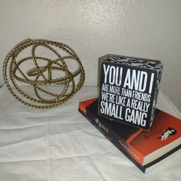 Box Sign Floral trimmed You and I size 4 x 4.5 x 1.75 in  Primitives by Kathy . - Picture 4 of 5